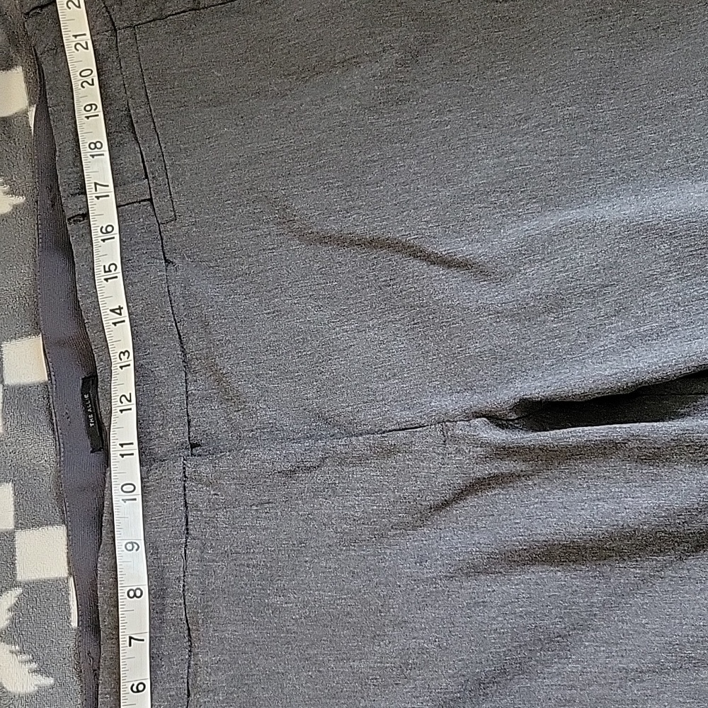 Lane Bryant Dark Grey Heathered Allie Zipper Button Elastic Wide Leg Trousers 24 - Picture 6 of 9